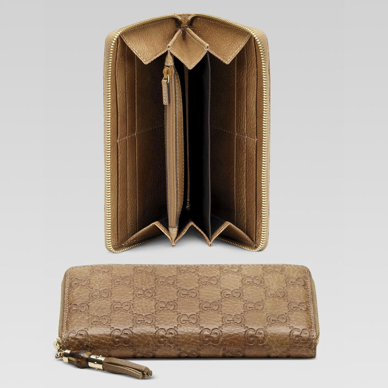 continental wallet with tassel and bamboo detail