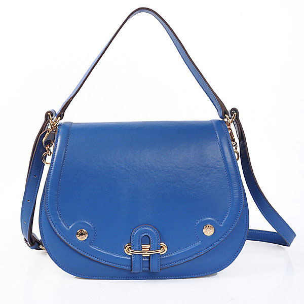 Hermes new 2012 bag Cowskin leather in Blue with Gold hardware