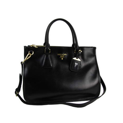 Prada City Original Leather Tote Bag BN2161B Black