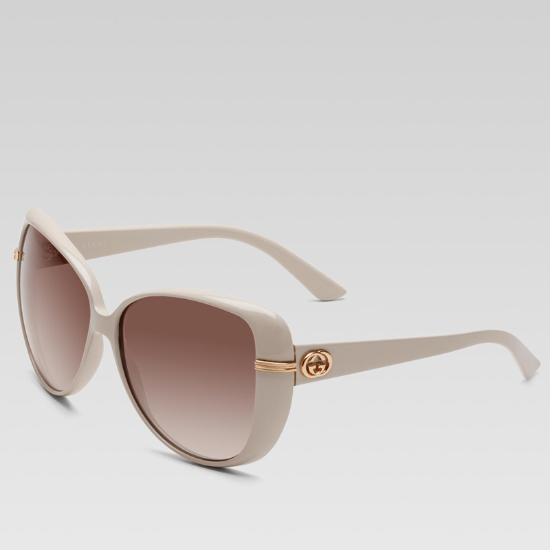 medium round frame sunglasses with GG detail on te