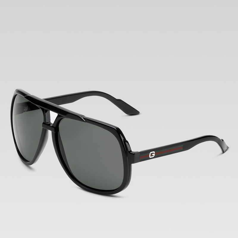 large aviator sunglasses with G detail and signatu