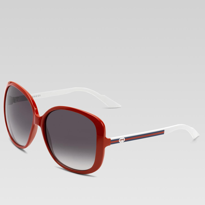 large square frame sunglasses with GG detail and s