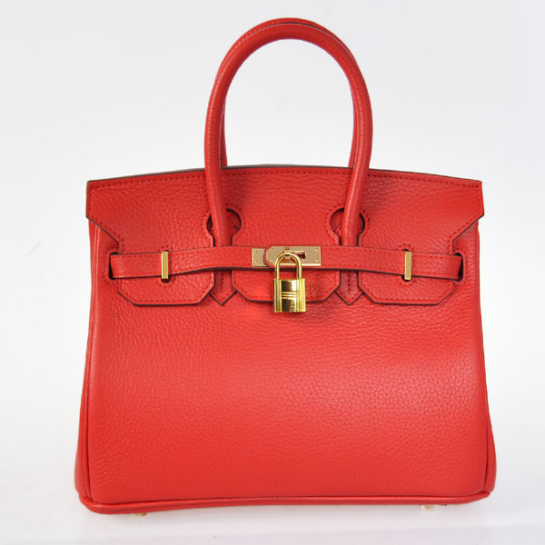 Hermes Birkin 25CM clemence leather in Flame with Gold hardware