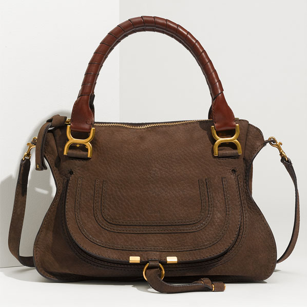 Chloe 'Marcie - Small' Nubuck Leather Shoulder Bag