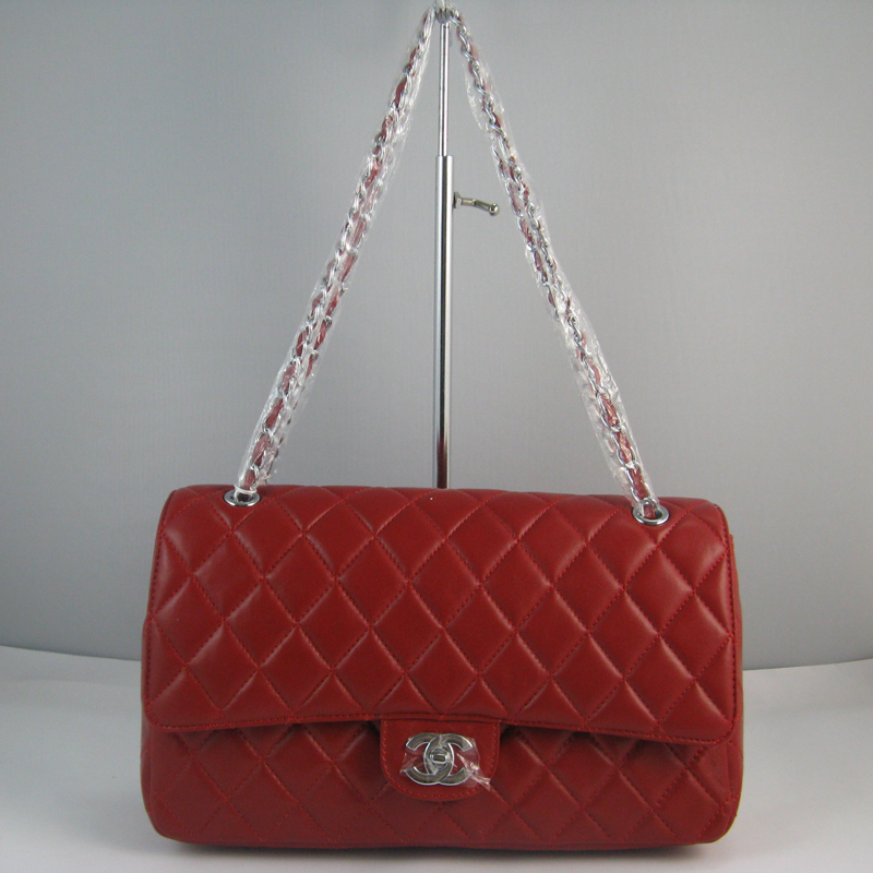 Chanel Red color with Silver chain