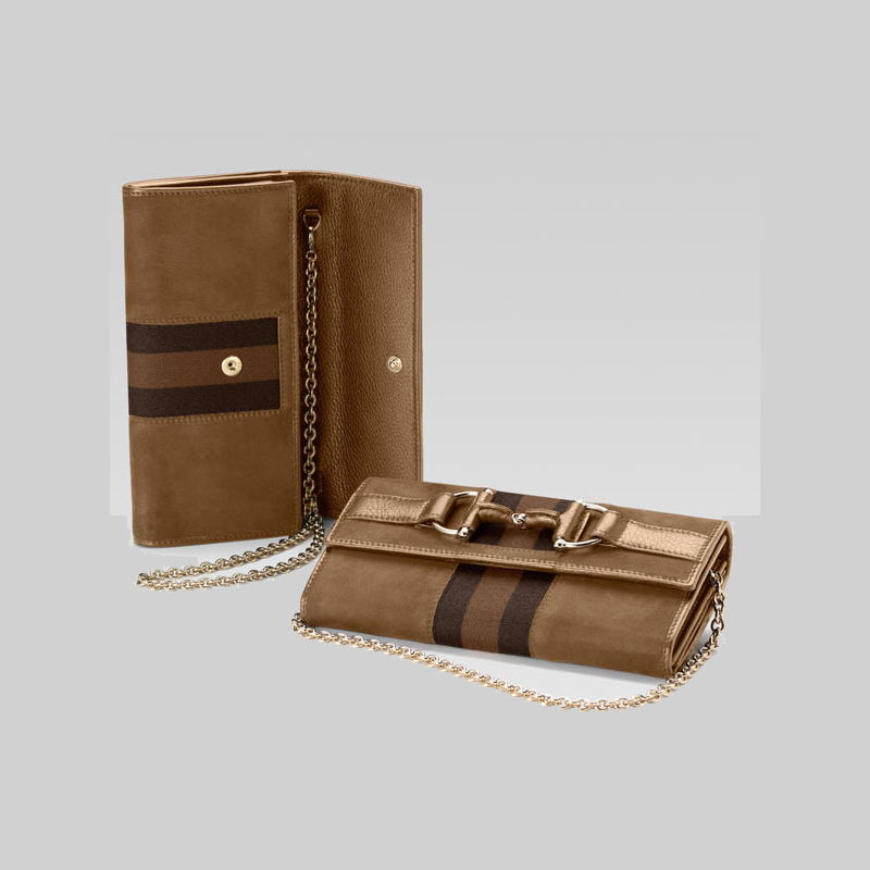 continental wallet with horsebit and web detail