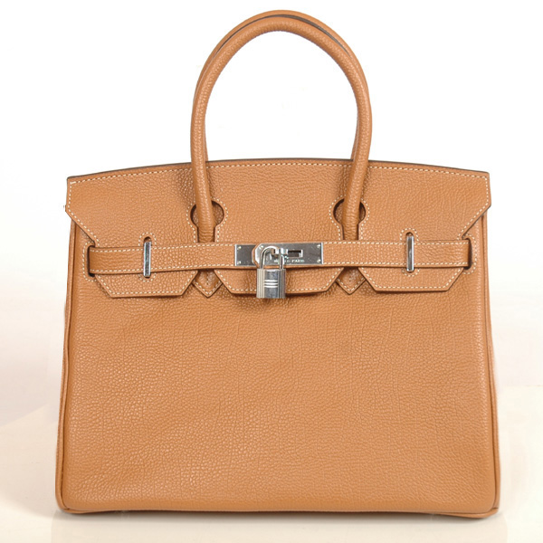 Hermes Birkin togo leather 30CM togo in Camel with Silver hardware