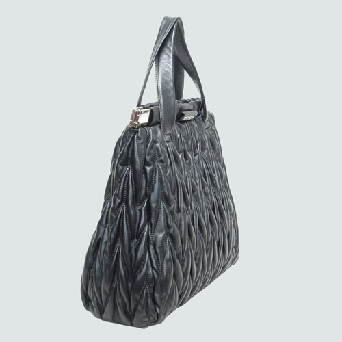 Miu Miu Matelasse Nappa Leather Tote Bags 90281 Black