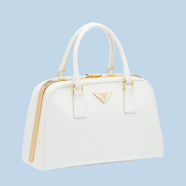 Hot Sell Prada Saffiano Leather Tote Bag BL0809 white