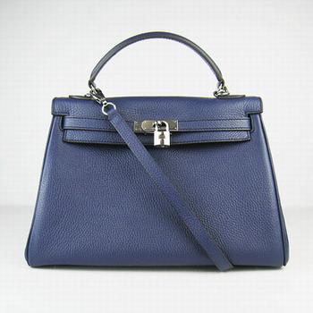 Hermes Kelly 32CM Dark Blue(silver)