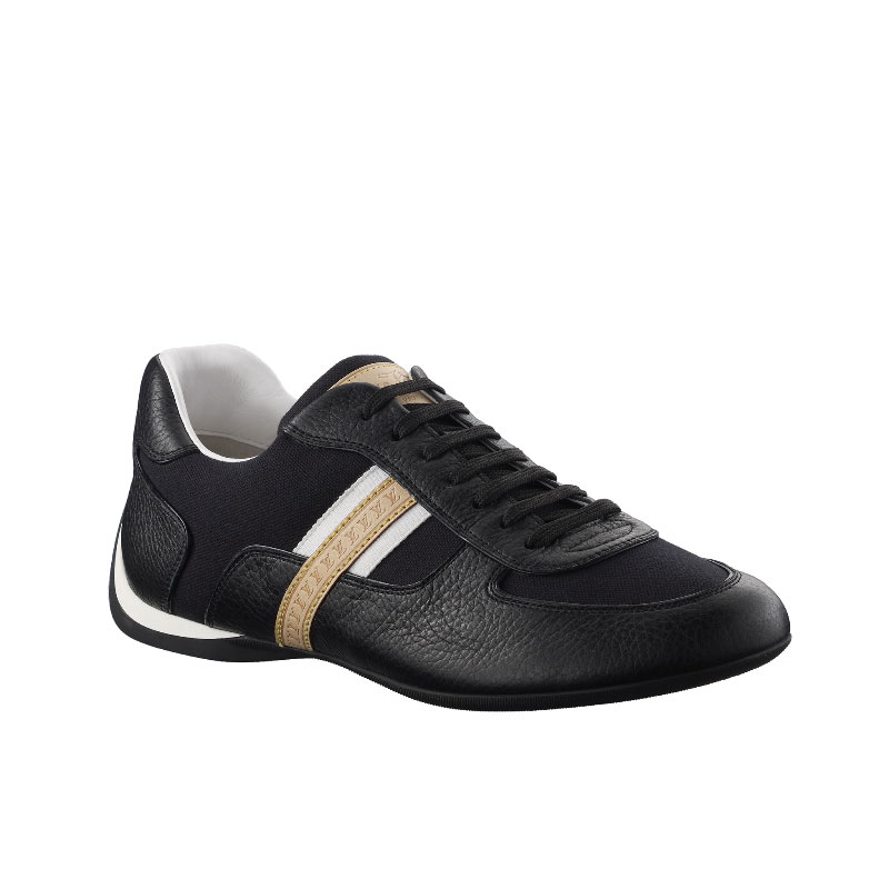 HUDSON SNEAKER IN CANVAS AND CALF LEATHER