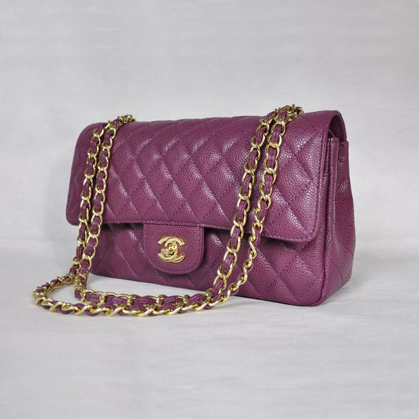 Chanel Classic 2.55 Quilted Flap Bag 1112 Purple with Gold Hardware