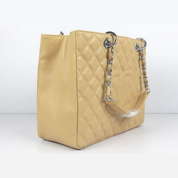 Chanel Handbags Beige Caviar Leather with Silver Hardware 50995