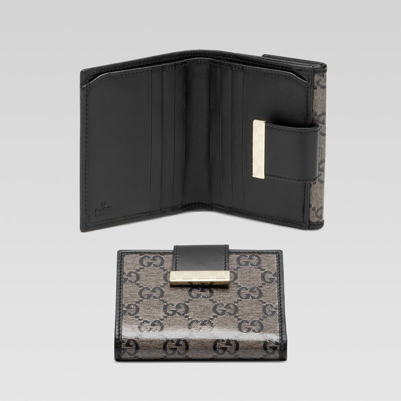 mini flap french wallet with engraved GG pattern d