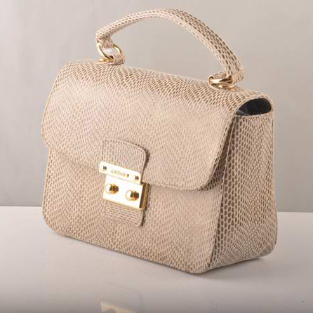 Miu Miu Tote Flap Bags Snake Veins 7428 Beige