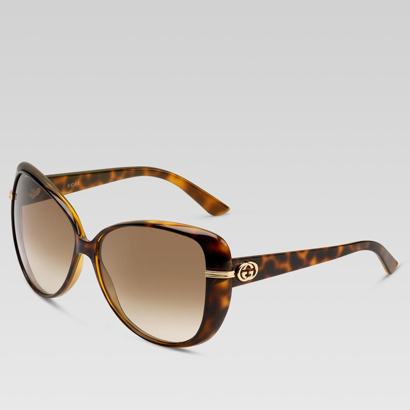 large rectangle frame sunglasses with GG detail on