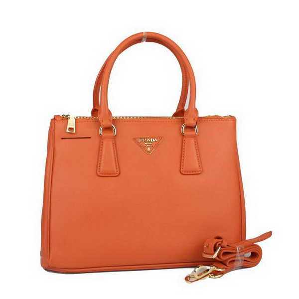 Prada Saffiano Calf Leather Tote Bag 103282 Orange