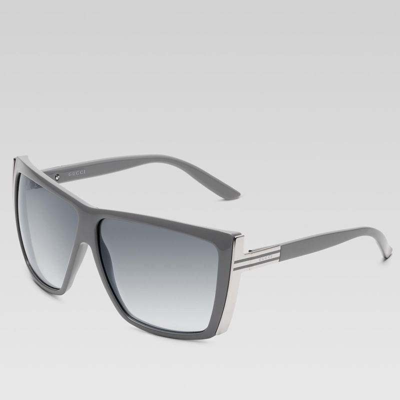 medium rectangle frame sunglasses with gucci logo