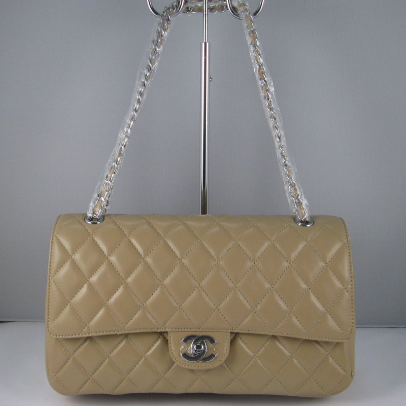 Chanel Apricot color with Silver chain