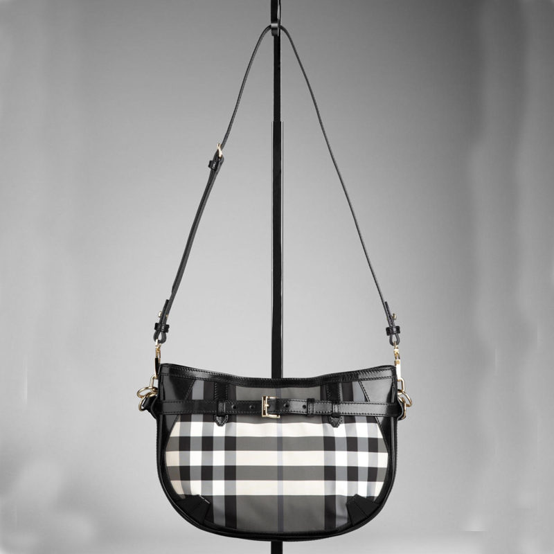 SMALL CHECK BELTED CROSSBODY BAG