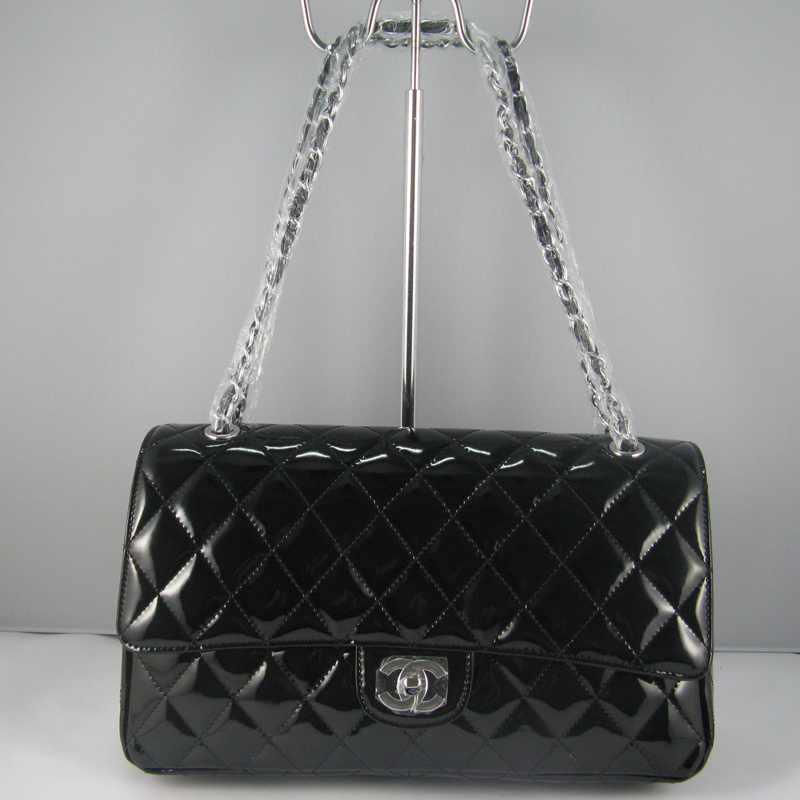 Chanel black color with Silver chain