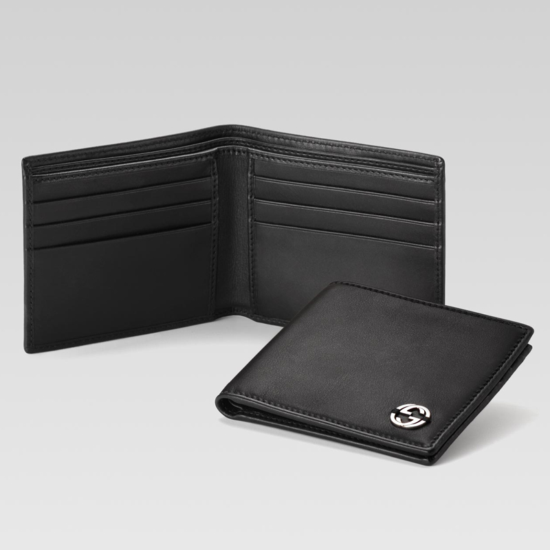 bi-fold wallet with interlocking G detail