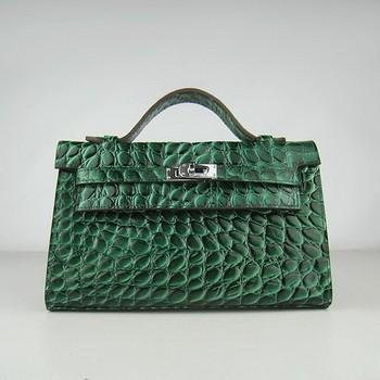 Hermes Kelly 22CM Dark Green Stripe