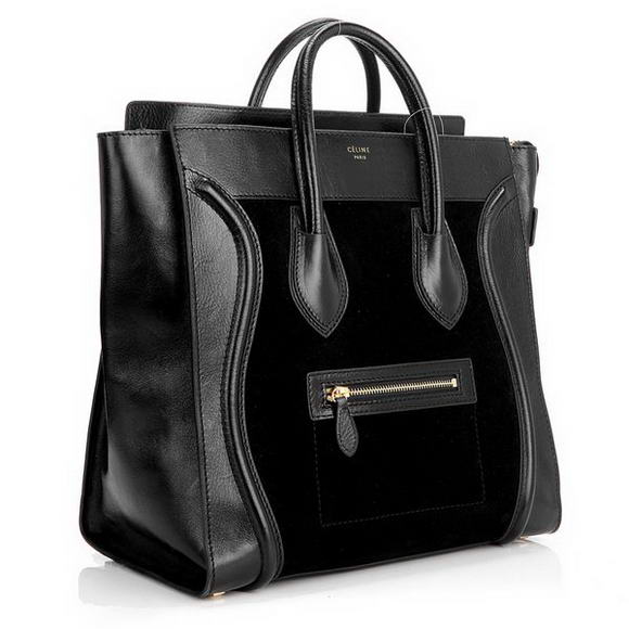 Celine Luggage Jumbo in Suede Black