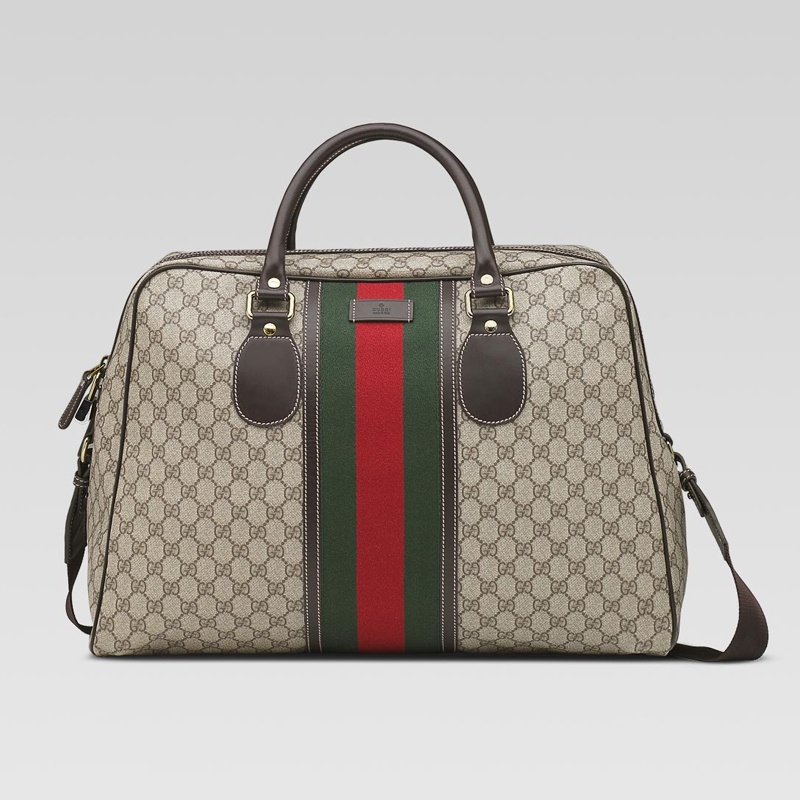 carry-on duffel with signature web detail