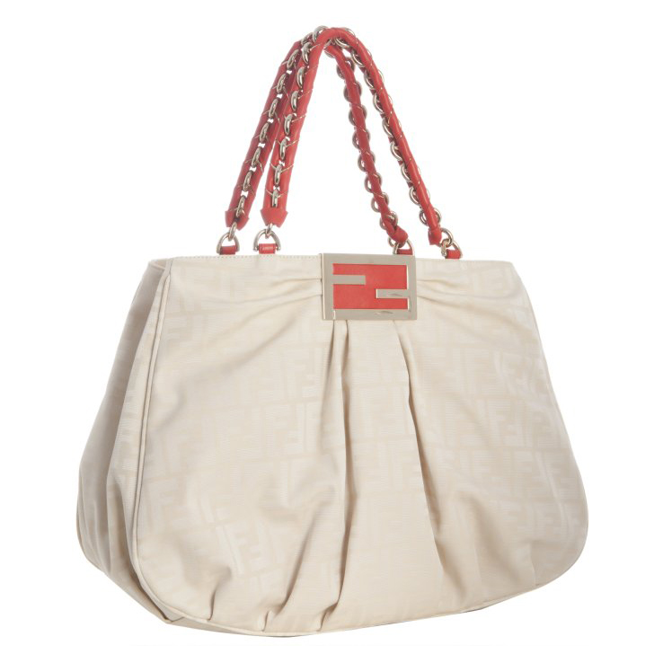 ivory zucca canvas 'New Forever' chain bag