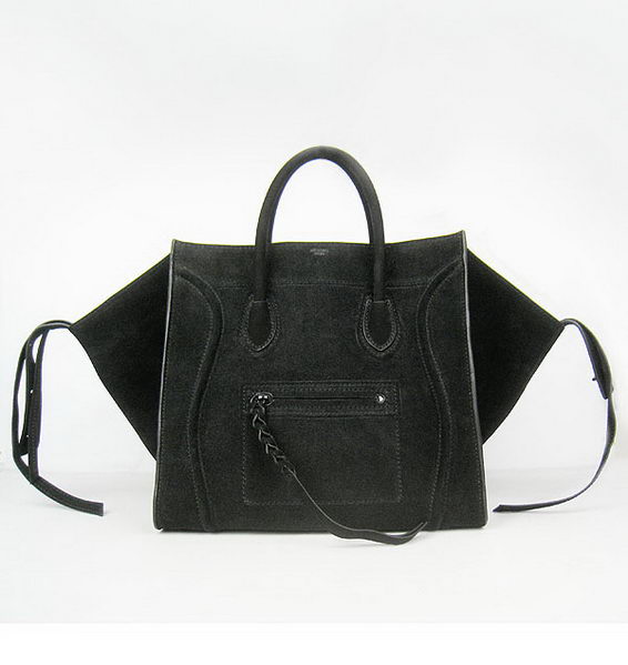 Celine Phantom Bags Suede Leather C6028B Black