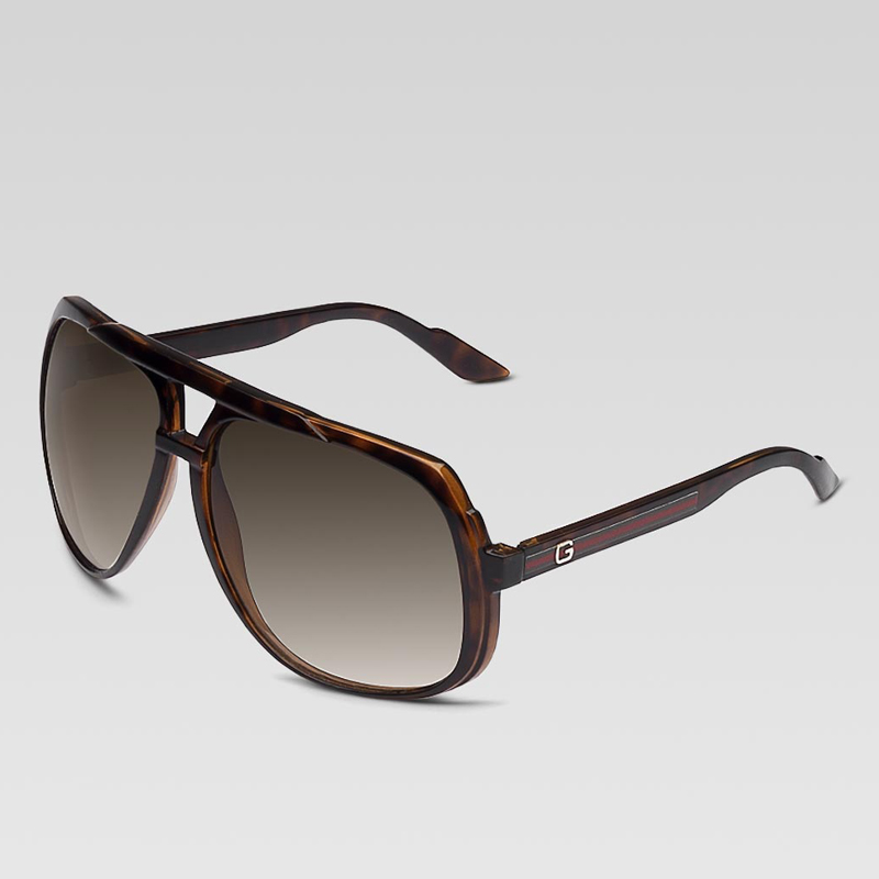 large aviator sunglasses with G detail and signatu