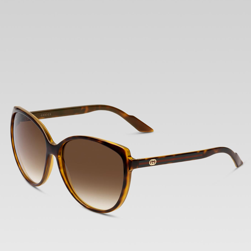 medium cat eye frame sunglasses with GG detail and