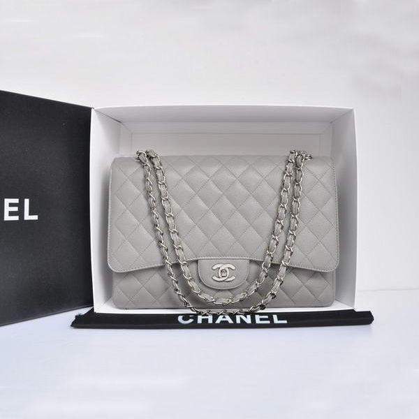 Chanel Original Caviar Leather Jumbo Flap Bag A47600 Grey