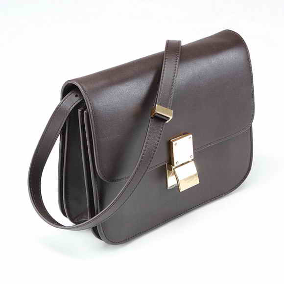 Celine Classic Box Large Flap Bag Deep Coffee