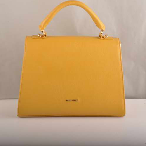 Miu Miu Tote Handbags Calf Leather 7430 Yellow