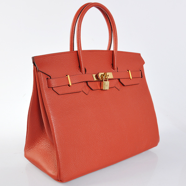 Hermes Birkin 35CM Cuckoo red clemence leather(Gold)