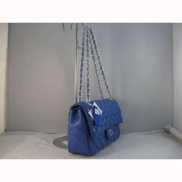 Chanel blue color with Silver chain