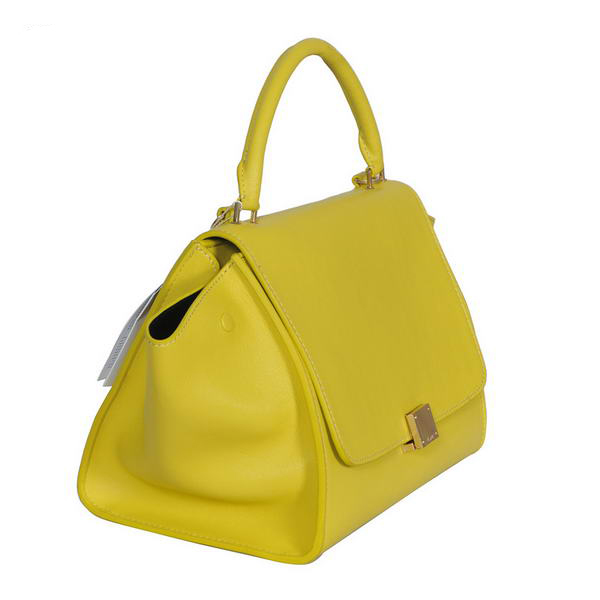 Fashion Celine Trapeze Bags Calf Leather C008 Lemon