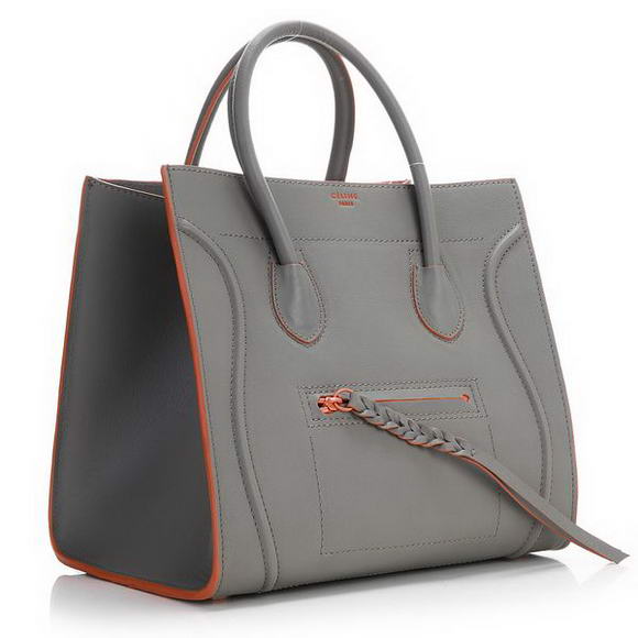 Celine Luggage Phantom Bags in Original Leather Khaki Orange