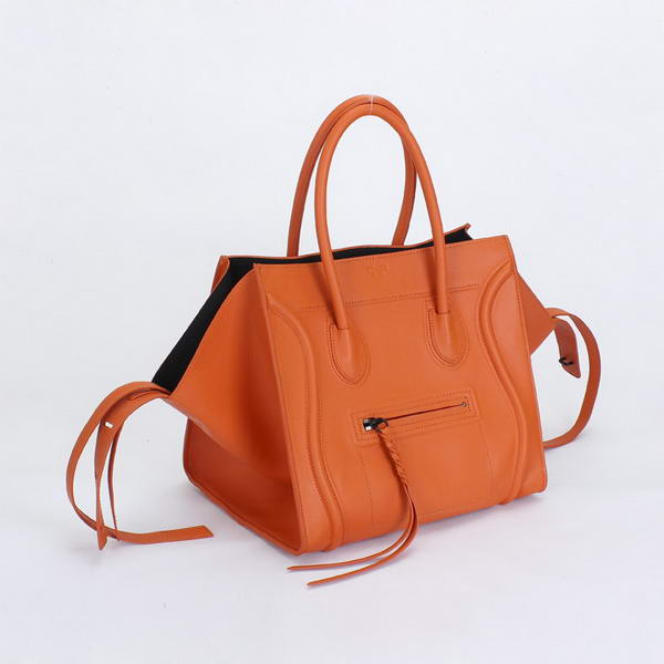 Celine Luggage Phantom Square Bags Ferrari Leather 80066 Orange