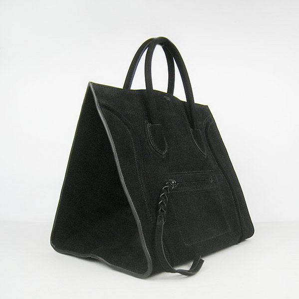 Celine Phantom Bags Suede Leather C6028B Black