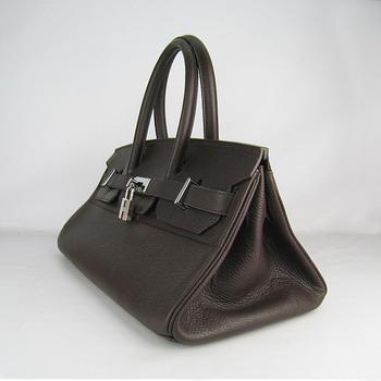 Hermes 42CM Dark Coffee(silver)