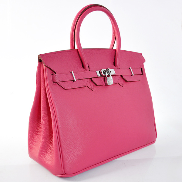 Hermes Birkin 35CM clemence leather in Peach with Silver hardware