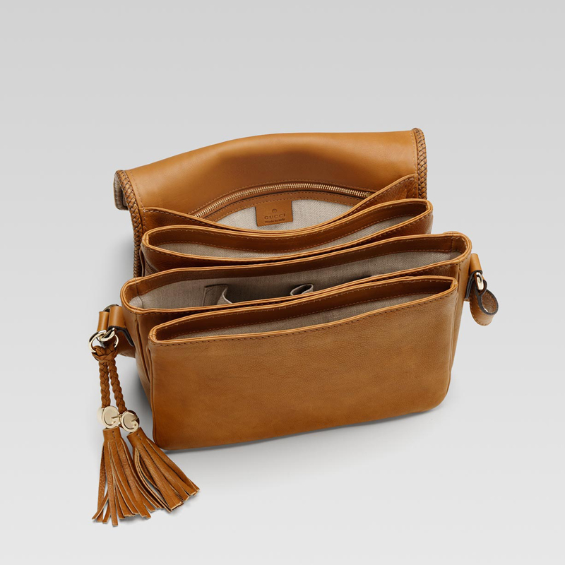 'marrakech' medium messenger bag with woven leathe