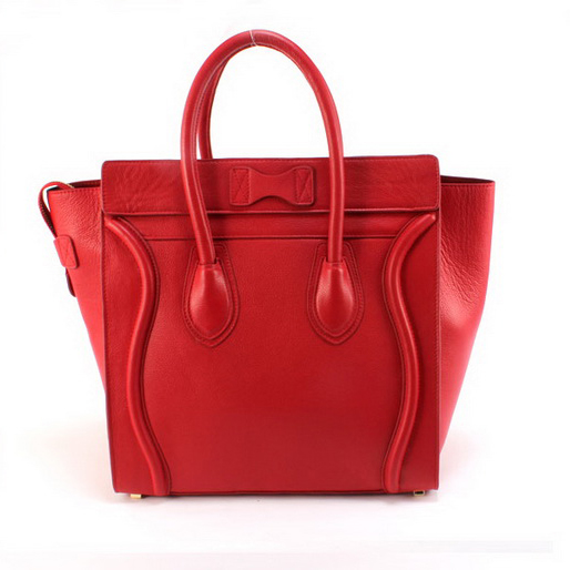 Celine Luggage Juboo Women Handbag Wine Red