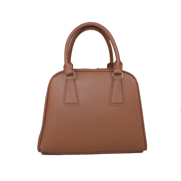 Prada Saffiano Leather Small Tote Bag BL0809 Brown