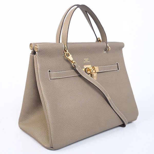 Hermes Spring Summer 2013 Shopping Bag H1046 in Dark Grey with Gold hardware