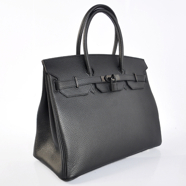 Hermes Birkin 35CM clemence leather in Black with Black hardware