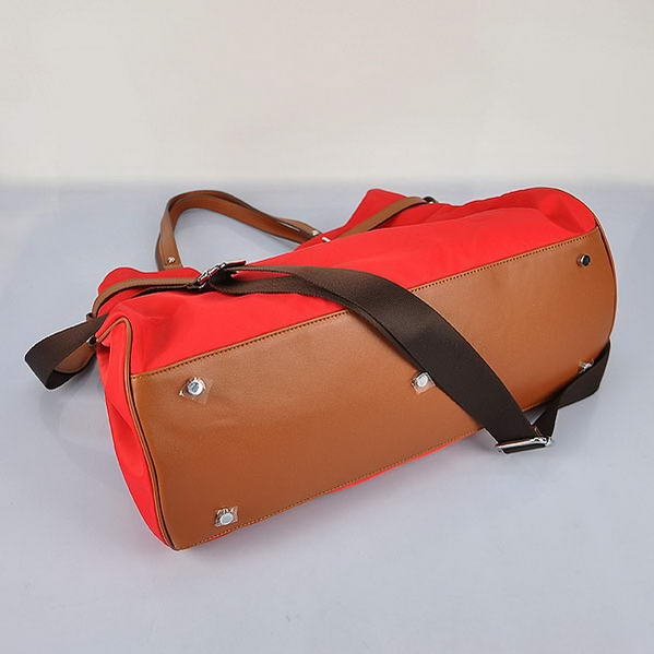 Hermes 2012 Waterproof Fabric Shoulder Bag Red